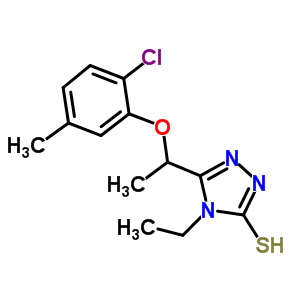 5-[1-(2-Chloro-5-methylphenoxy)ethyl]-4-ethyl-4H-1,2,4-triazole-3-thiol Structure,588692-06-2Structure