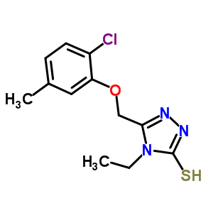 5-[(2-Chloro-5-methylphenoxy)methyl]-4-ethyl-4H-1,2,4-triazole-3-thiol Structure,588692-13-1Structure