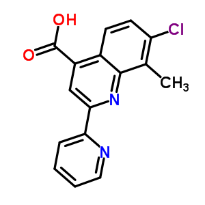 7-Chloro-8-methyl-2-pyridin-2-ylquinoline-4-carboxylic acid Structure,588696-82-6Structure