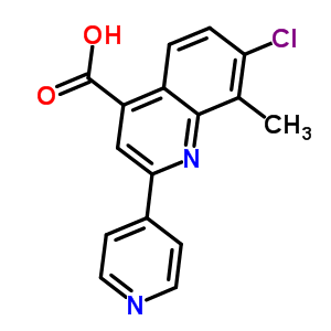 7-Chloro-8-methyl-2-pyridin-4-ylquinoline-4-carboxylic acid Structure,588696-85-9Structure