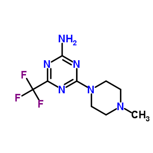 6-(Trifluoromethyl)-4-(4-methylpiperazin-1-yl)-1,3,5-triazin-2-amine Structure,58892-42-5Structure