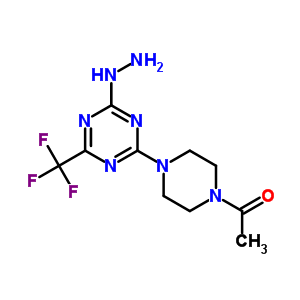 [4-(4-Acetylpiperazin-1-yl)-6-(trifluoromethyl)-1,3,5-triazin-2-yl ]hydrazine Structure,58892-46-9Structure