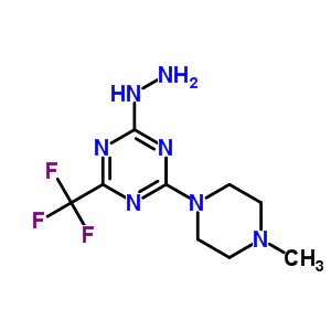 [6-(Trifluoromethyl)-4-(4-methylpiperazin-1-yl)-1,3,5-triazin-2-yl ]hydrazine Structure,58892-47-0Structure