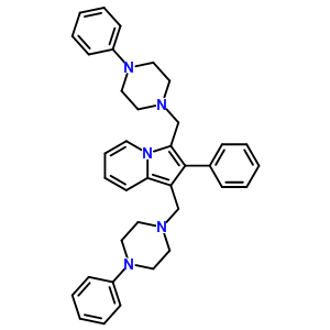 1,3-Bis[(4-phenyl-1-piperazinyl)methyl ]-2-phenylindolizine Structure,58892-68-5Structure