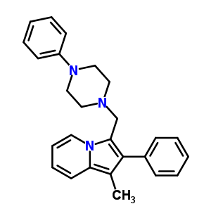 2-Phenyl-3-[(4-phenyl-1-piperazinyl)methyl ]-1-methylindolizine Structure,58892-69-6Structure