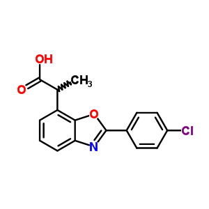 2-(4-Chlorophenyl)-α-methyl-7-benzoxazoleacetic acid Structure,58902-62-8Structure