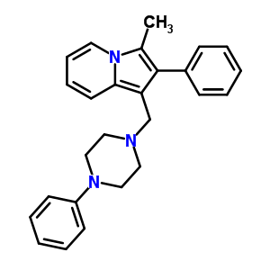 2-Phenyl-1-[(4-phenyl-1-piperazinyl)methyl ]-3-methylindolizine Structure,58912-52-0Structure