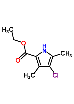 Ethyl 4-chloro-3,5-dimethylpyrrole-2-carboxylate Structure,58921-31-6Structure