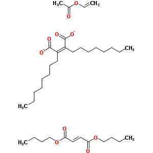 (Z)-2-butenedioic acid dibutyl ester, polymer with dioctyl (z)-2-butenedioate and ethenyl acetate Structure,58923-93-6Structure