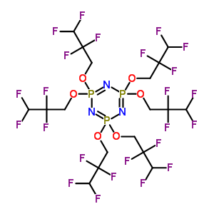 2,2,4,4,6,6-六(2,2,3,3-四氟丙氧基)-1,3,5,2lambda<sup>5</sup>,4lambda<sup>5</sup>,6lambda<sup>5</sup>-三氮雜三膦雜環(huán)己三烯結(jié)構(gòu)式_58943-98-9結(jié)構(gòu)式