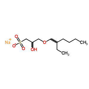 3-[(2-Ethylhexyl)oxy]-2-hydroxy-1-propanesulfonic acid sodium salt Structure,58965-18-7Structure