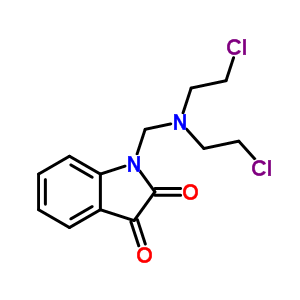 1-((Bis(2-chloroethyl)amino)methyl)-1h-indole-2,3-dione Structure,59026-29-8Structure