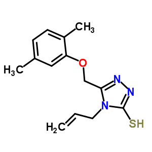 4-Allyl-5-[(2,5-dimethylphenoxy)methyl]-4H-1,2,4-triazole-3-thiol Structure,590354-68-0Structure