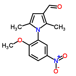 1H-pyrrole-3-carboxaldehyde,1-(2-methoxy-5-nitrophenyl)-2,5-dimethyl-(9ci) Structure,590395-50-9Structure