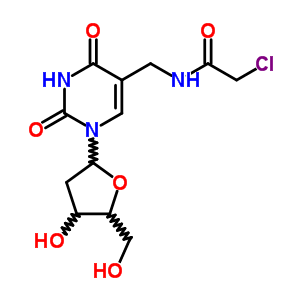 2-Chloro-n-[[1-[4-hydroxy-5-(hydroxymethyl)oxolan-2-yl]-2,4-dioxo-pyrimidin-5-yl]methyl]acetamide Structure,59090-51-6Structure