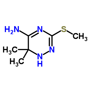 1,2,4-Triazin-5-amine,1,6-dihydro-6,6-dimethyl-3-(methylthio)- Structure,59153-08-1Structure