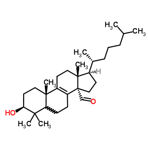 羊毛甾烯-3-醇-32-醛結(jié)構(gòu)式_59200-40-7結(jié)構(gòu)式