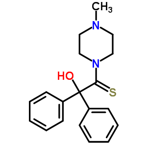 Ethanethione,2-hydroxy-1-(4-methyl-1-piperazinyl)-2,2-diphenyl- Structure,59408-59-2Structure