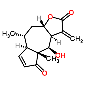 (3aS)-3,3a,4,4a,7aalpha,8,9,9abeta-八氫-4beta-羥基-4abeta,8alpha-二甲基-3-亞甲基薁并[6,5-b]呋喃-2,5-二酮結(jié)構(gòu)式_5945-41-5結(jié)構(gòu)式