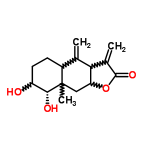 (3aR,4aα,9aα)-3a,4,4a,5,6,7,8,8a,9,9a-十氫-7α,8β-二羥基-8aβ-甲基-3,5-雙(亞甲基)萘并[2,3-b]呋喃-2(3H)-酮結(jié)構(gòu)式_5956-43-4結(jié)構(gòu)式