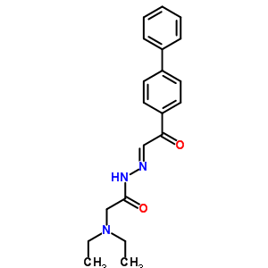 N,n-diethylglycine (p-phenylphenacylidene)hydrazide Structure,5956-92-3Structure