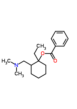 Benzoic acid 2-[(dimethylamino)methyl ]-1-ethylcyclohexyl ester Structure,5959-44-4Structure