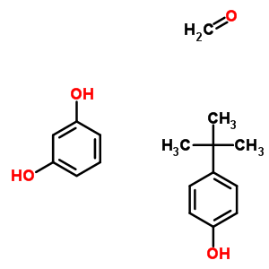 甲醛與 1,3-苯二酚和 4-(1,1-二甲基乙基)苯酚聚合物結構式_59633-97-5結構式