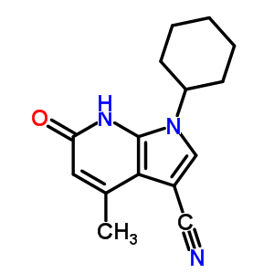 1H-pyrrolo[2,3-b]pyridine-3-carbonitrile,1-cyclohexyl-6,7-dihydro-4-methyl-6-oxo- Structure,59661-62-0Structure