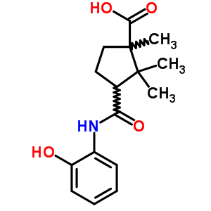 3-(2-Hydroxy-phenylcarbamoyl)-1,2,2-trimethyl-cyclopentanecarboxylic acid Structure,5968-14-9Structure