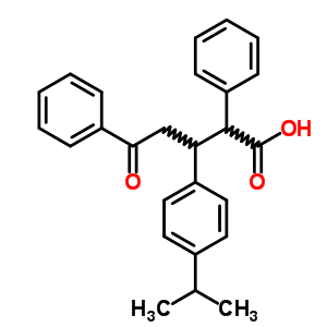 5-Oxo-2,5-diphenyl-3-(4-propan-2-ylphenyl)pentanoic acid Structure,59771-79-8Structure