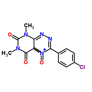 Pyrimido[5,4-e]-1,2,4-triazine-5,7(6h,8h)-dione, 3-(4-chlorophenyl)-6,8-dimethyl-, 4-oxide Structure,59776-20-4Structure