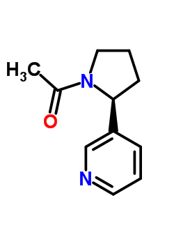 1-[(2S)-2-吡啶-3-基吡咯烷-1-基]乙酮結(jié)構(gòu)式_5979-94-2結(jié)構(gòu)式