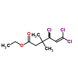 Ethyl 4,6,6-trichloro-3,3-dimethyl-hex-5-enoate Structure,59897-92-6Structure