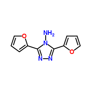 3,5-Di(2-furanyl)-4h-1,2,4-triazole-4-amine Structure,59918-44-4Structure