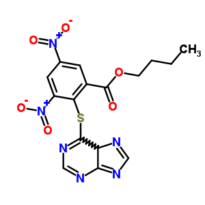 Benzoic acid,3,5-dinitro-2-(9h-purin-6-ylthio)-, butyl ester Structure,59921-62-9Structure