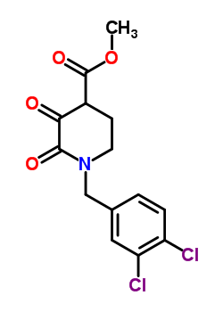 Methyl-1-(3,4-dichlorobenzyl)hexahydro-2,3-dioxo-4-pyridinecarboxylate Structure,59954-66-4Structure