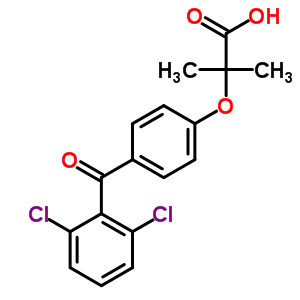 2-[4-(2,6-Dichlorobenzoyl)phenoxy]-2-methylpropanoic acid Structure,60012-97-7Structure