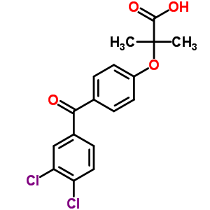 2-[4-(3,4-Dichlorobenzoyl)phenoxy]-2-methylpropanoic acid Structure,60012-98-8Structure