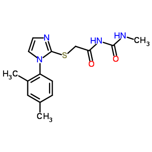 1-Methyl-3-[[[1-(2,4-xylyl)-1h-imidazol-2-yl ]thio]acetyl ]urea Structure,60176-55-8Structure