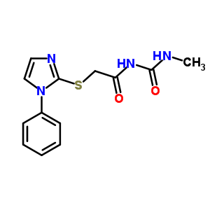 1-Methyl-3-[[(1-phenyl-1h-imidazol-2-yl)thio]acetyl ]urea Structure,60176-58-1Structure