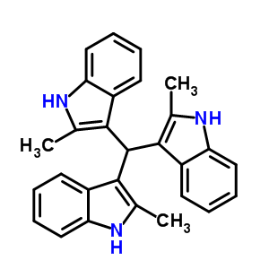 3-[Bis(2-methyl-1h-indol-3-yl)methyl]-2-methyl-1h-indole Structure,602-04-0Structure