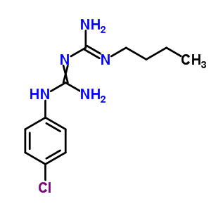 2-(N-butylcarbamimidoyl)-1-(4-chlorophenyl)guanidine Structure,60221-94-5Structure