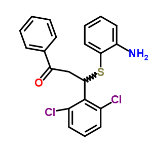 1-Propanone,3-[(2-aminophenyl)thio]-3-(2,6-dichlorophenyl)-1-phenyl- Structure,60246-72-2Structure