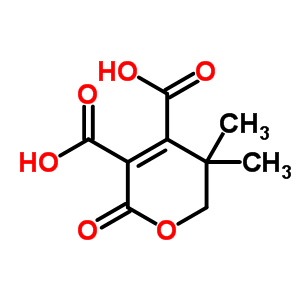 5,5-Dimethyl-2-oxo-6h-pyran-3,4-dicarboxylic acid Structure,60299-45-8Structure