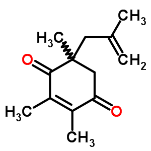 2-Cyclohexene-1,4-dione,2,3,5-trimethyl-5-(2-methyl-2-propen-1-yl)- Structure,60404-96-8Structure