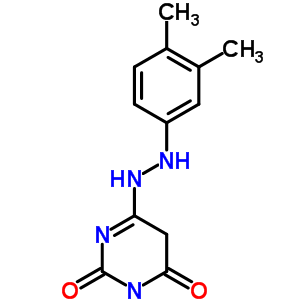 6-[2-(3,4-Dimethylphenyl)hydrazinyl]-5h-pyrimidine-2,4-dione Structure,60431-97-2Structure