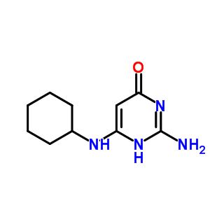 2-Amino-6-(cyclohexylamino)-1h-pyrimidin-4-one Structure,60462-36-4Structure