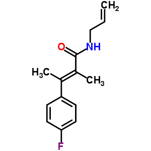 2-Butenamide, 3-(4-fluorophenyl)-2-methyl-n-2-propenyl-, (e)- Structure,60548-33-6Structure