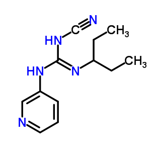 2-Cyano-1-(1-ethylpropyl)-3-(3-pyridyl)guanidine Structure,60560-01-2Structure