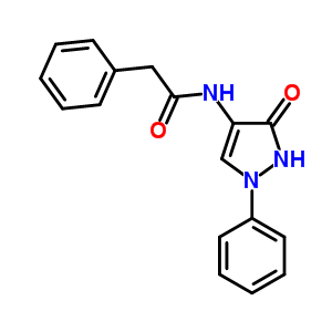 2-Phenyl-4-Phenylacetamido-3-Pyrazolin-5-One Structure,60588-53-6Structure